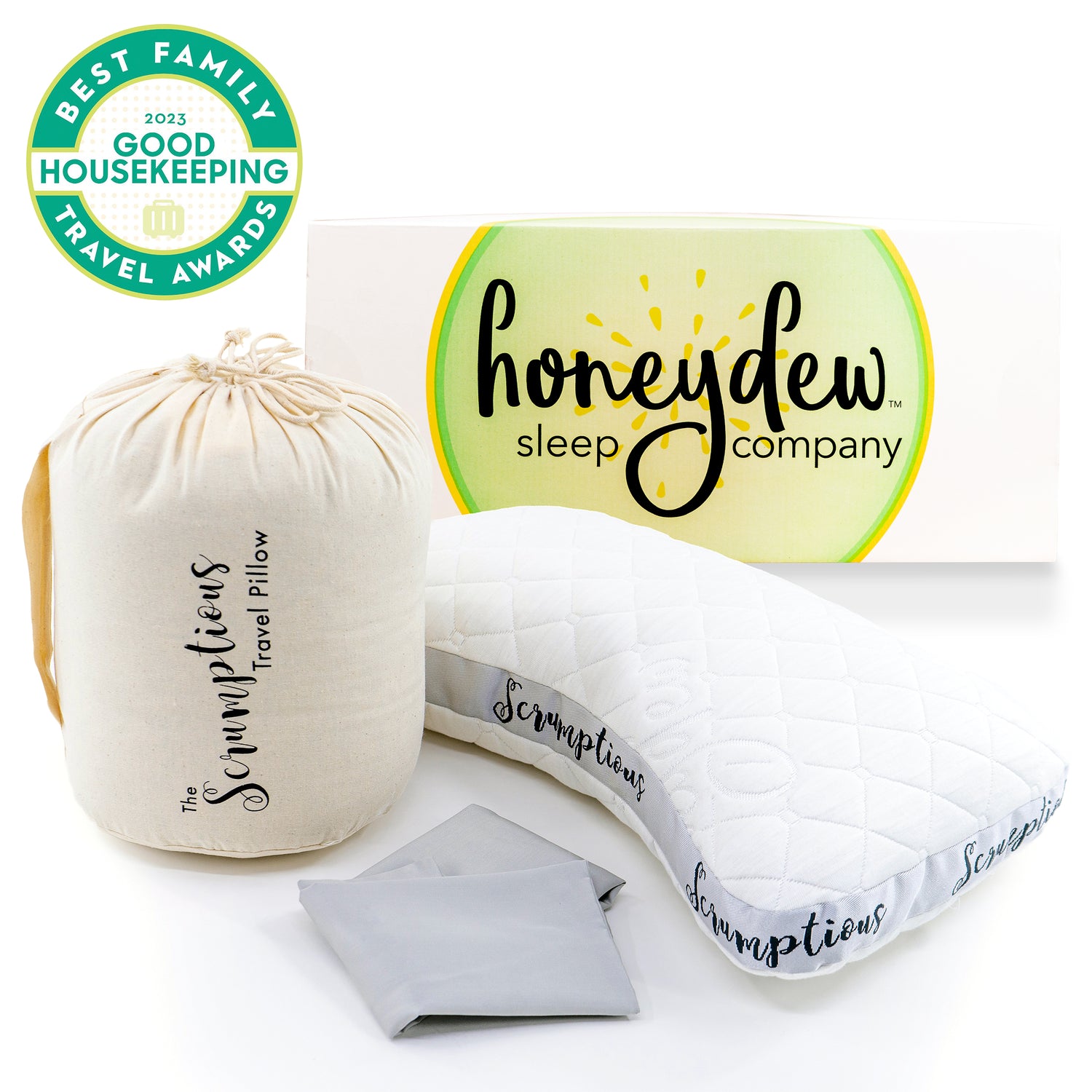 The Scrumptious Side Pillow with Cooling Organic Pillowcase